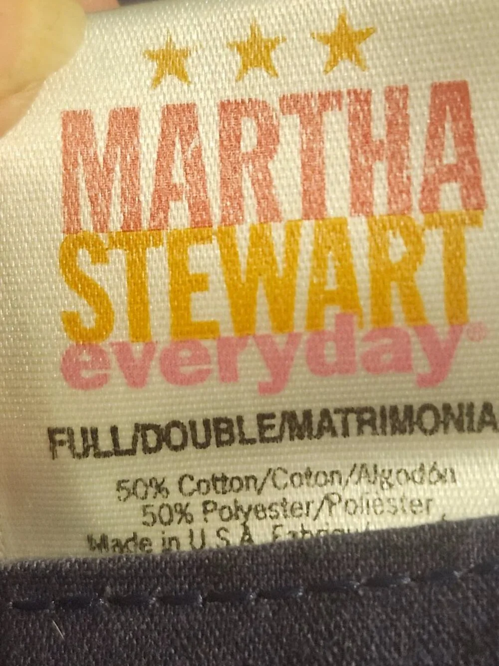 Martha Stewart/Mainstays double flat sheets plus one pair pillowcases